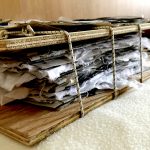 Les planches d'herbier au séchage