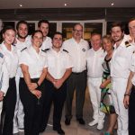 Sandrine entourée de l'équipage du Yersin et de S.A.S le Prince Albert II de Monaco