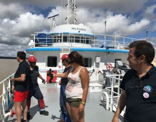 Départ de l'Antéa, toute l'équipe est sur le pont. @ Sandrine RUITTON